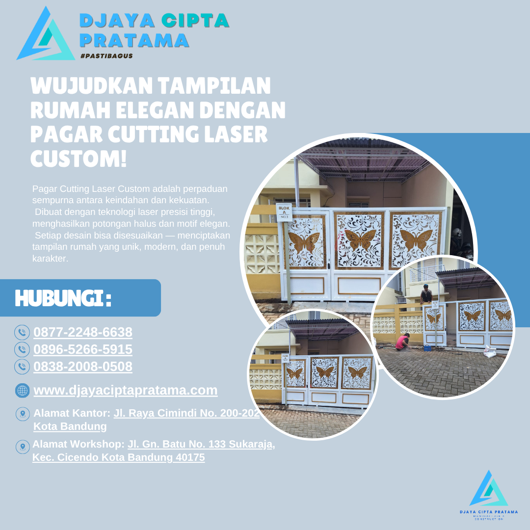 Wujudkan Tampilan Rumah Elegan dengan Pagar Cutting Laser Custom!