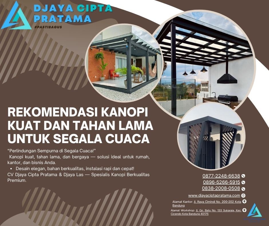 Rekomendasi Kanopi Kuat dan Tahan Lama untuk Segala Cuaca