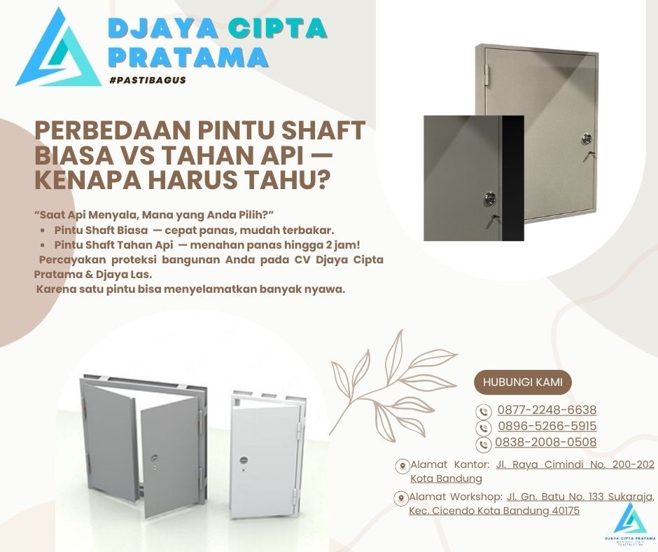 Perbedaan Pintu Shaft Biasa vs Tahan Api  Kenapa Harus Tahu?