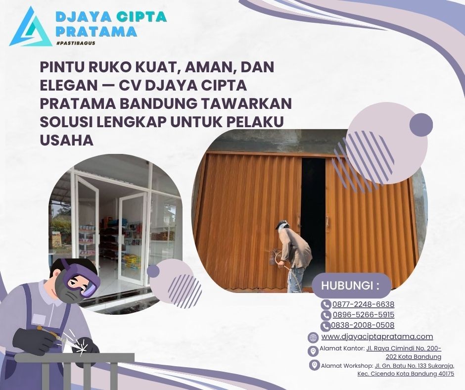 Pintu Ruko Kuat, Aman, dan Elegan Dari Djaya Cipta Pratama